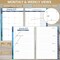 bloom daily planners 2024 Soft Cover Planner, 4&#x22; x 6&#x22;, Blue Kintsugi